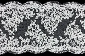 5" White Alençon Galloon Lace