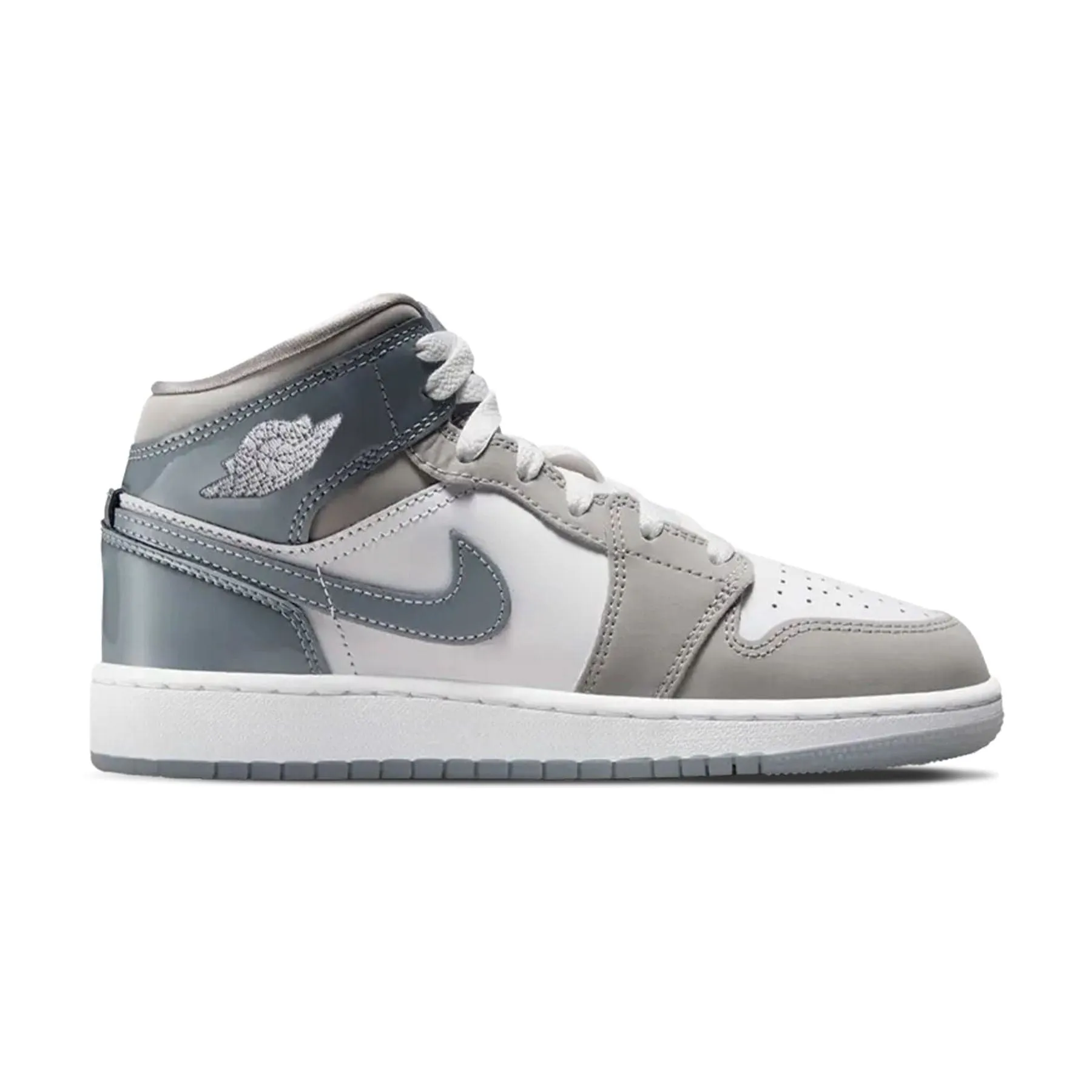 Air Jordan 1 Mid SE GS 'Patent Cool Grey'