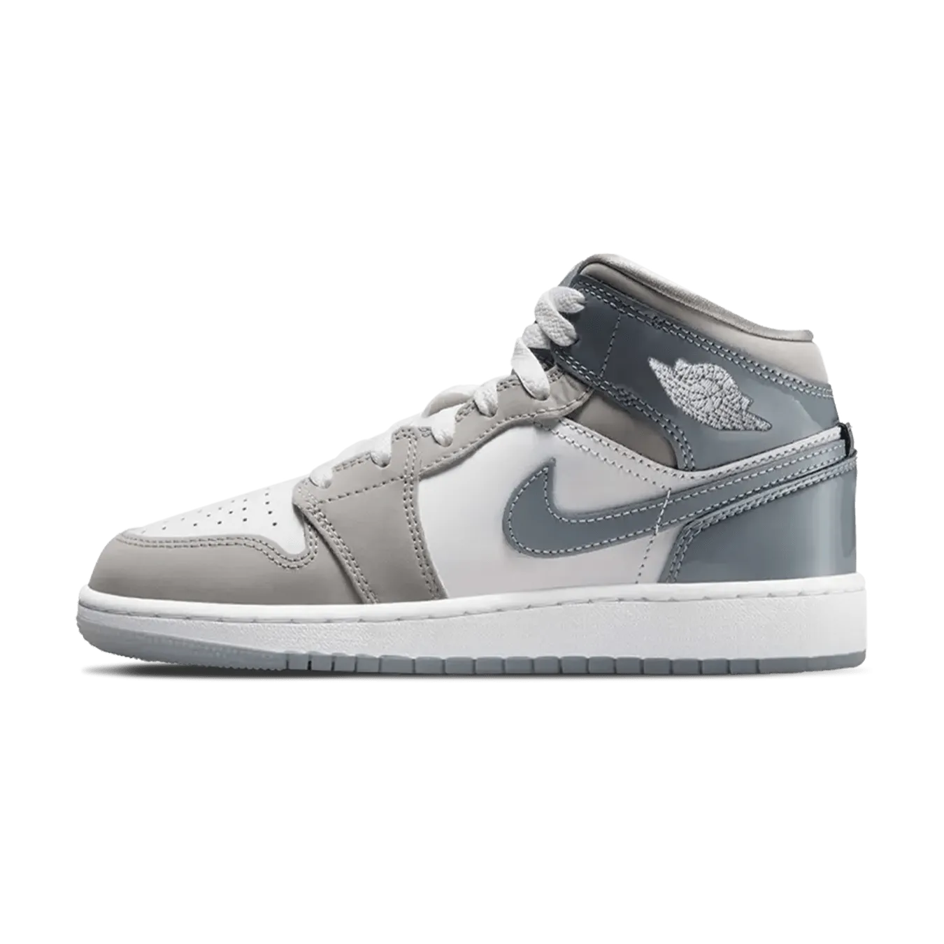 Air Jordan 1 Mid SE GS 'Patent Cool Grey'