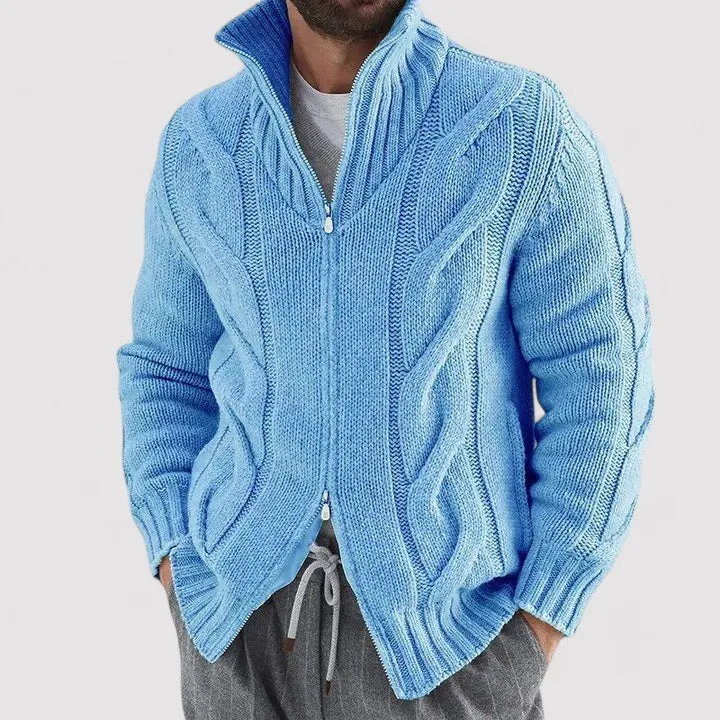 Ancien | Fashionable Knitted Turtleneck Cardigan for Men