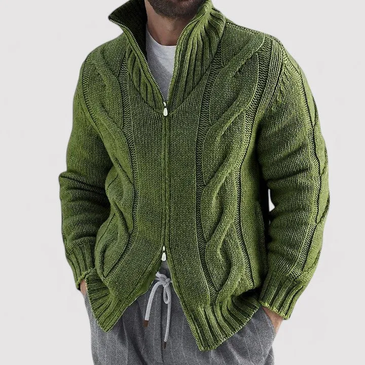 Ancien | Fashionable Knitted Turtleneck Cardigan for Men