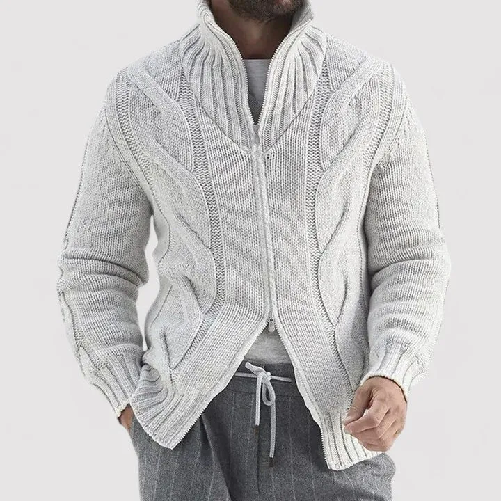 Ancien | Fashionable Knitted Turtleneck Cardigan for Men