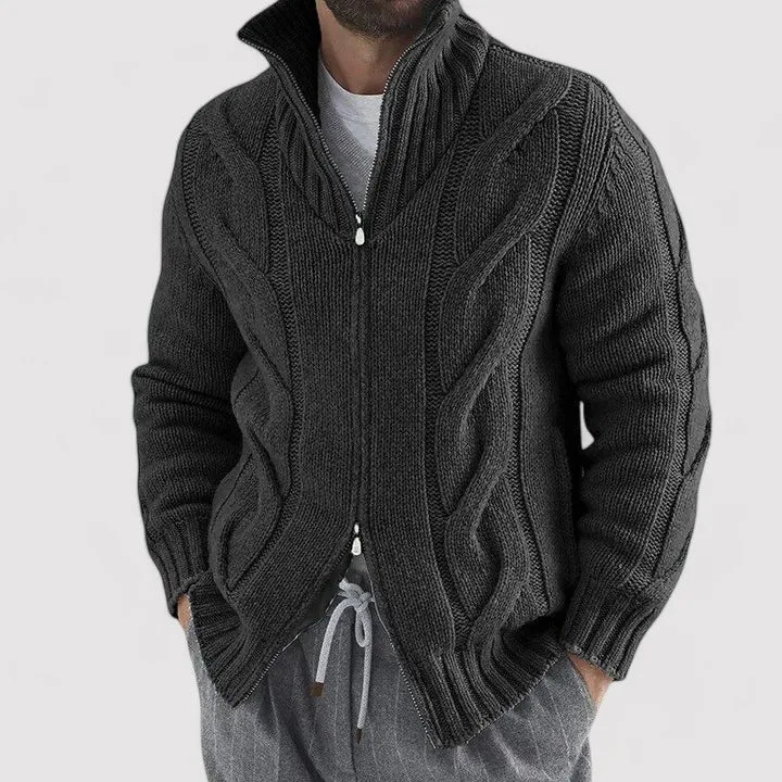 Ancien | Fashionable Knitted Turtleneck Cardigan for Men