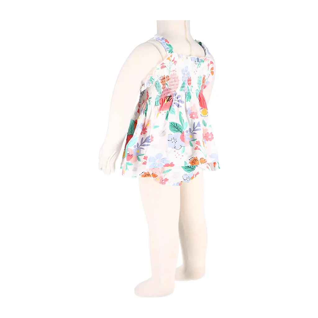 Angel Dear Smocked Short Set Floral Posy