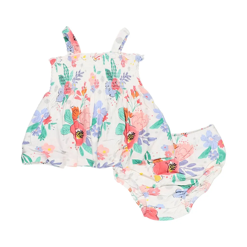 Angel Dear Smocked Short Set Floral Posy