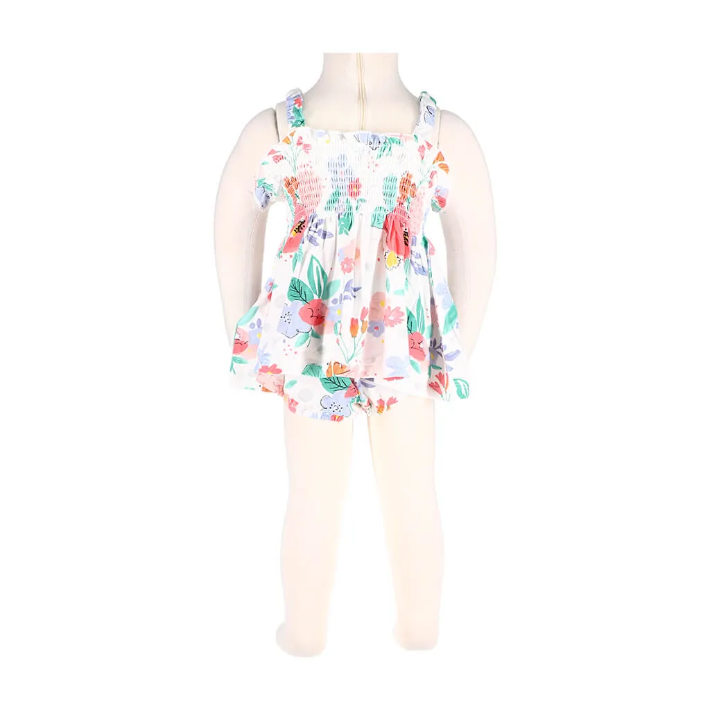 Angel Dear Smocked Short Set Floral Posy