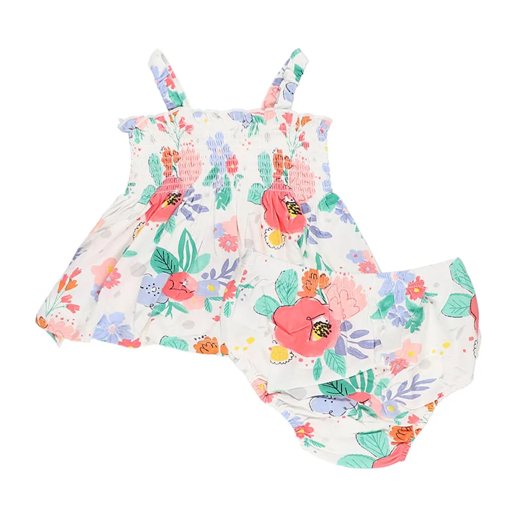 Angel Dear Smocked Short Set Floral Posy