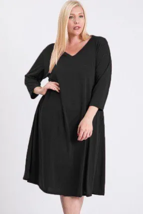 Basic Beauty Flare Dress (Black)