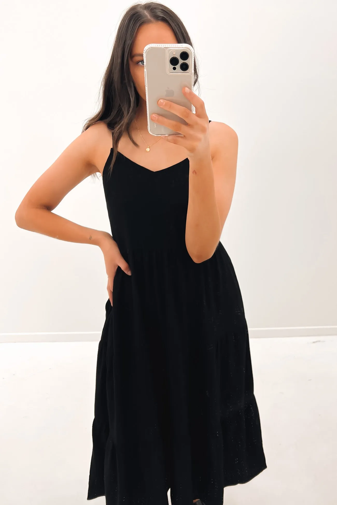 Bridey Midi Dress Black