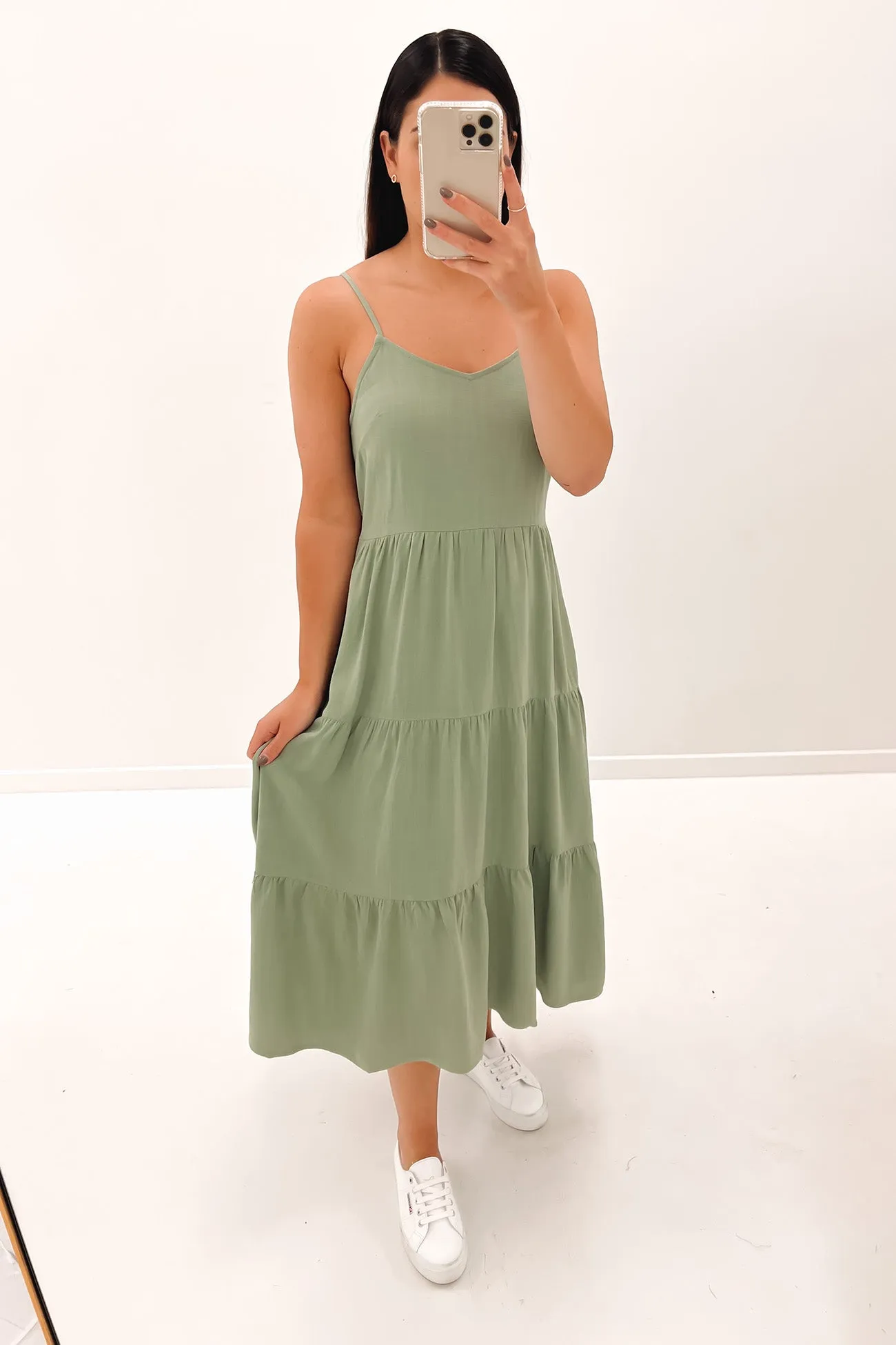 Bridey Midi Dress Sage