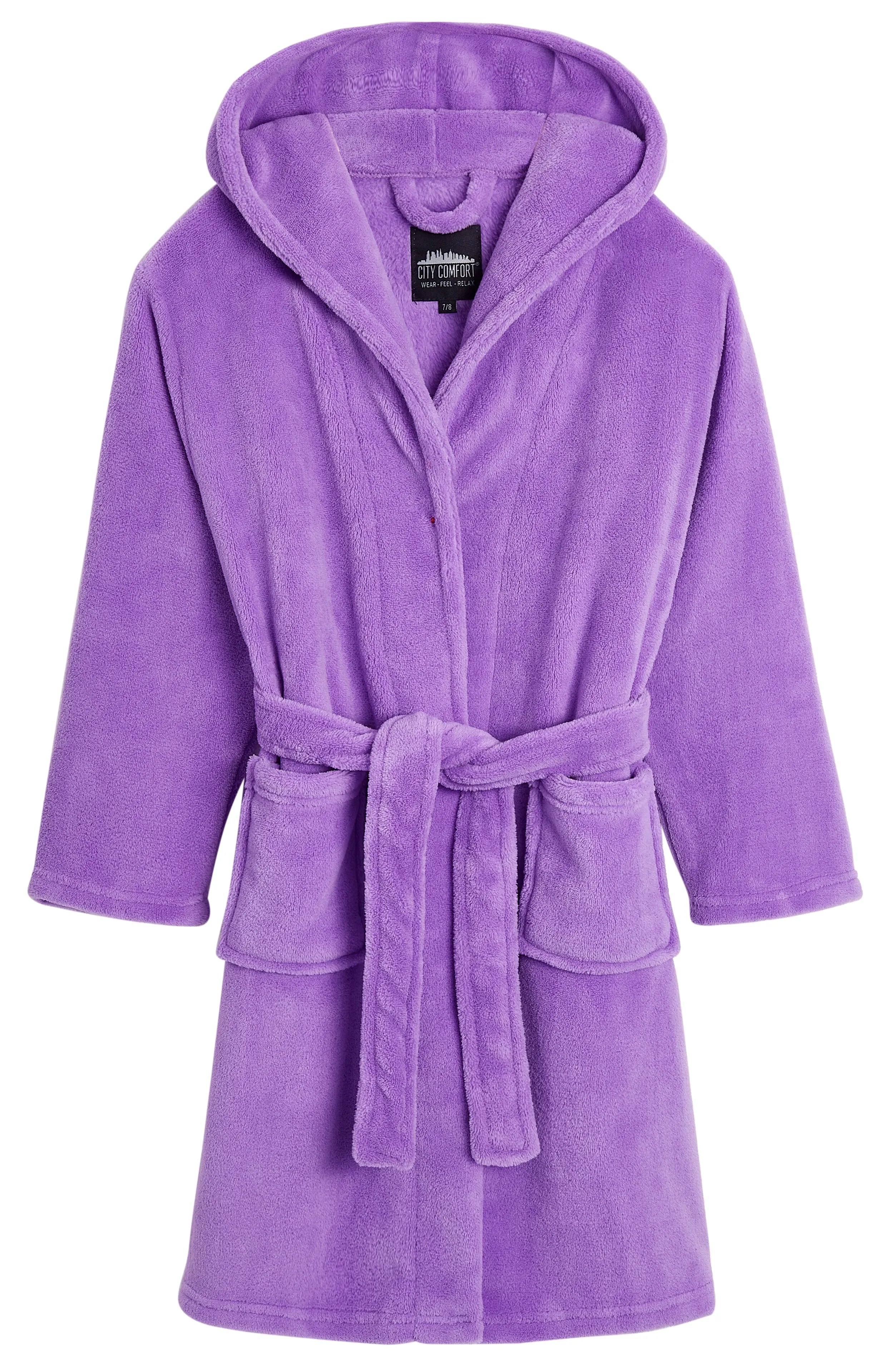 CityComfort Dressing Gown, Hooded Super Soft Dressing Gown with Belt for Girls&Boys Teenagers