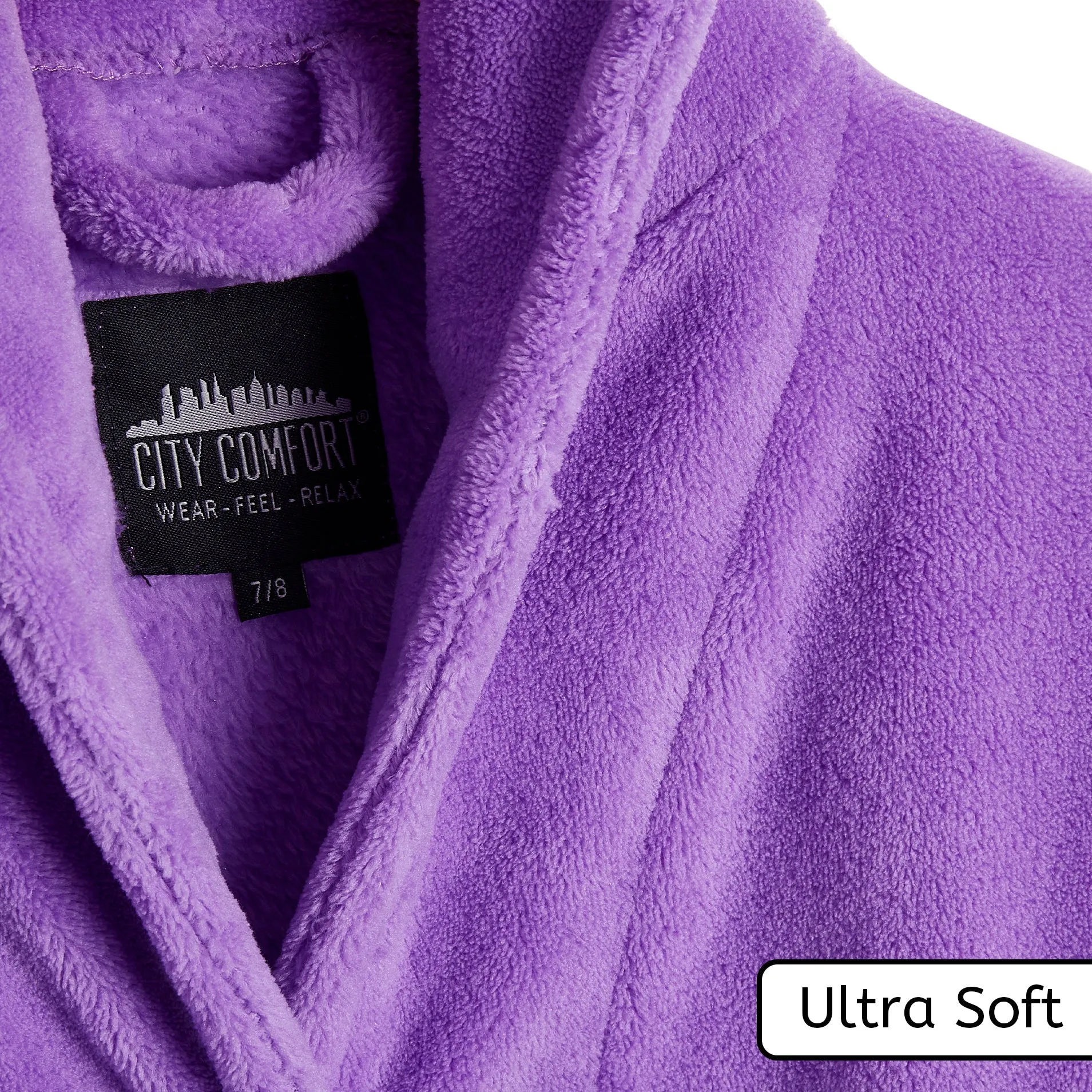 CityComfort Dressing Gown, Hooded Super Soft Dressing Gown with Belt for Girls&Boys Teenagers