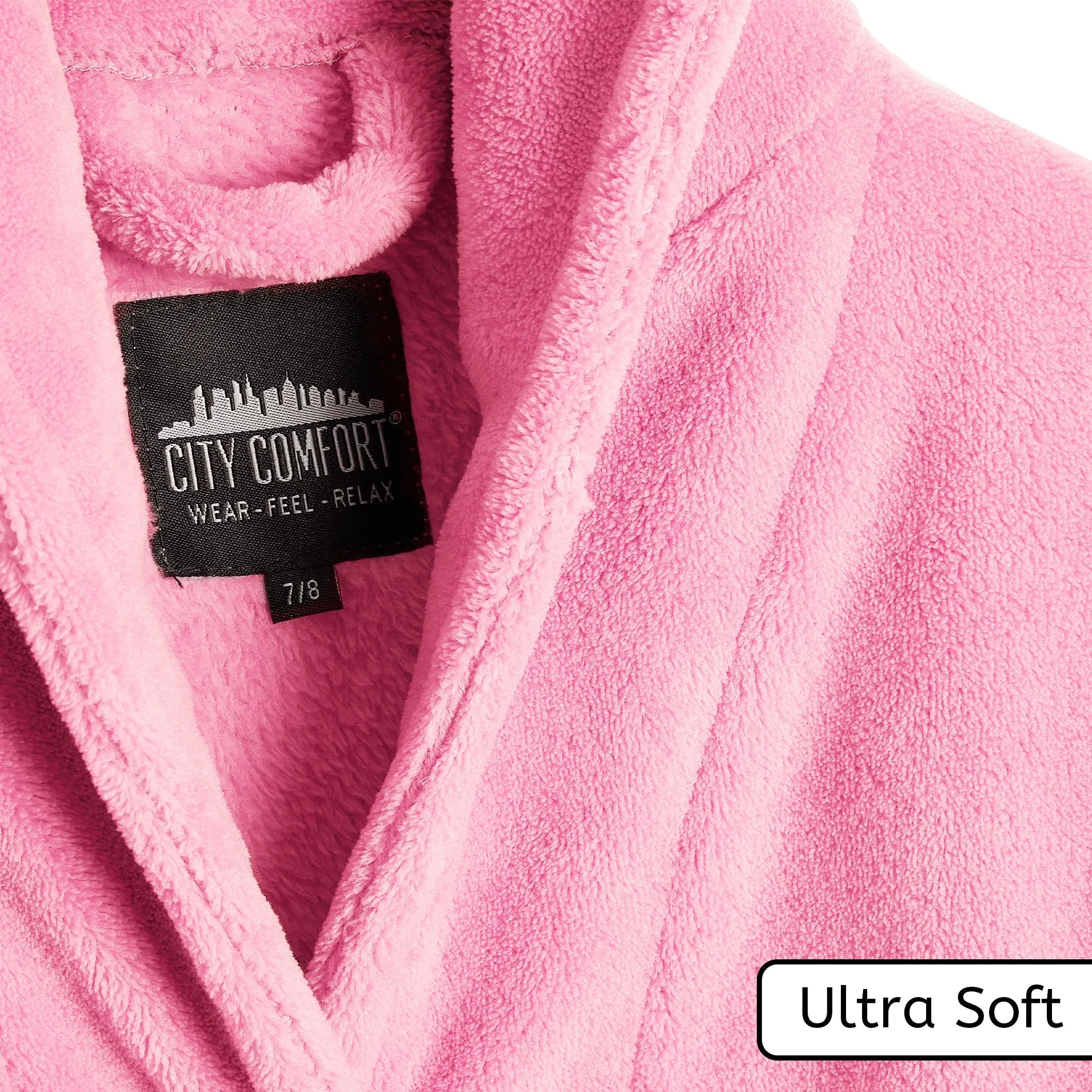 CityComfort Dressing Gown, Hooded Super Soft Dressing Gown with Belt for Girls&Boys Teenagers