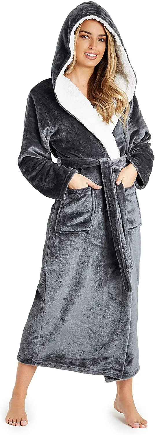 CityComfort Ladies Dressing Gown Soft Plush Bath Robe for Women