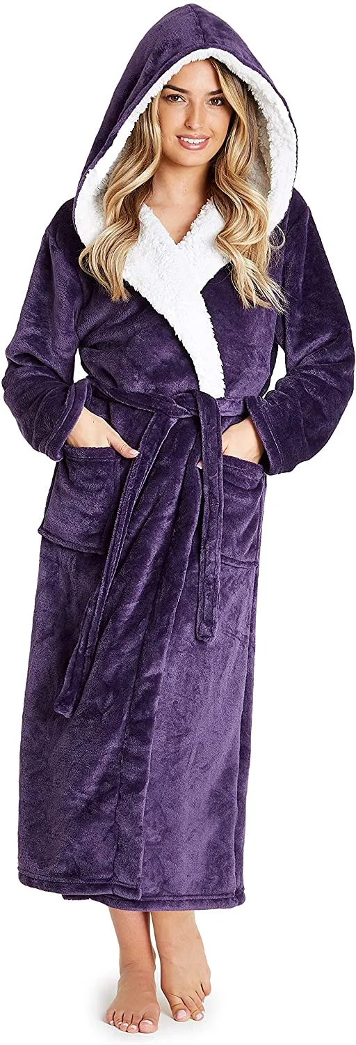 CityComfort Ladies Dressing Gown Soft Plush Bath Robe for Women