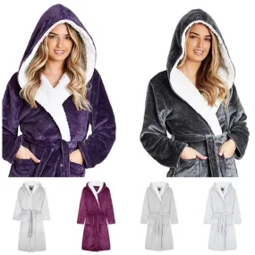 CityComfort Ladies Dressing Gown Soft Plush Bath Robe for Women