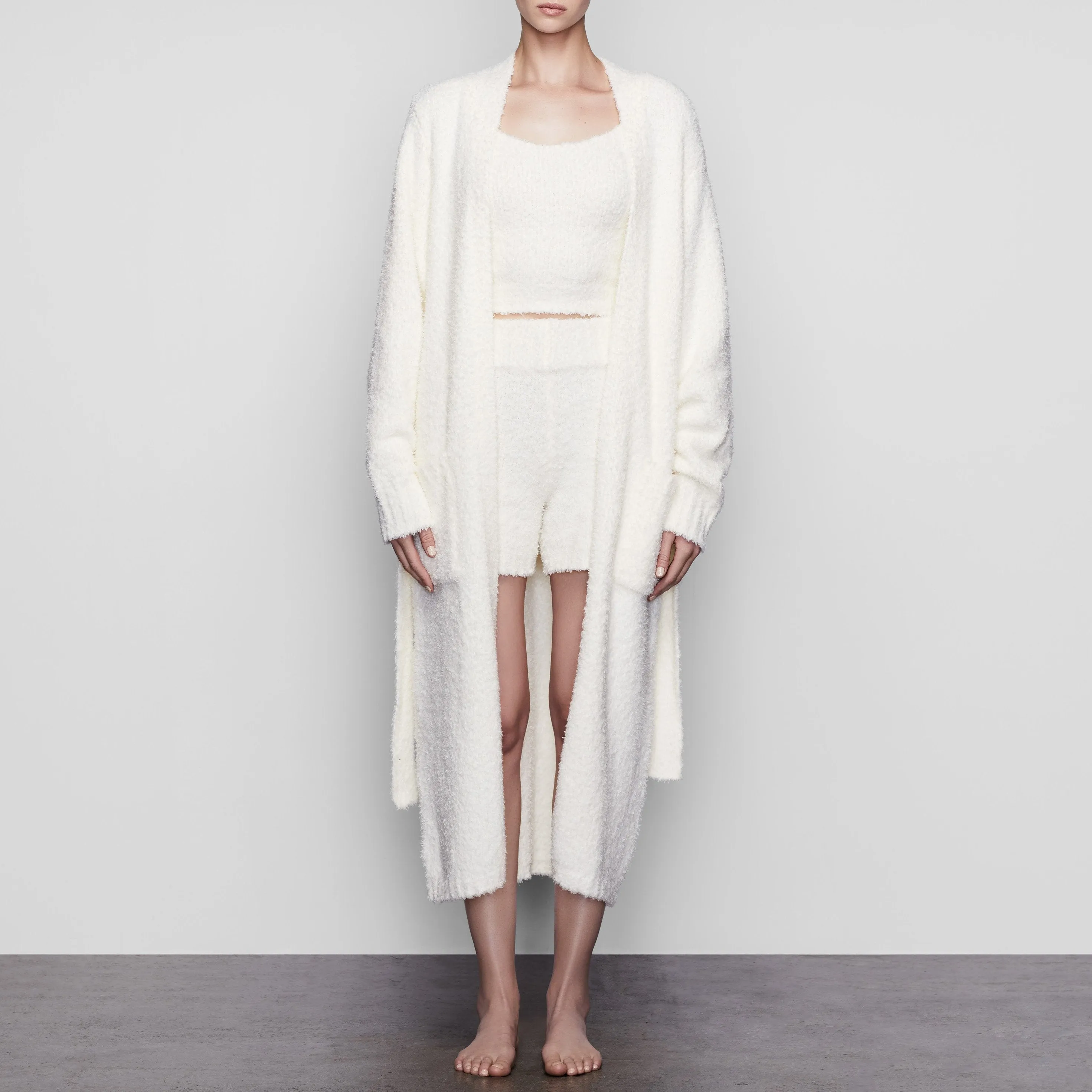 COZY KNIT ROBE  | BONE