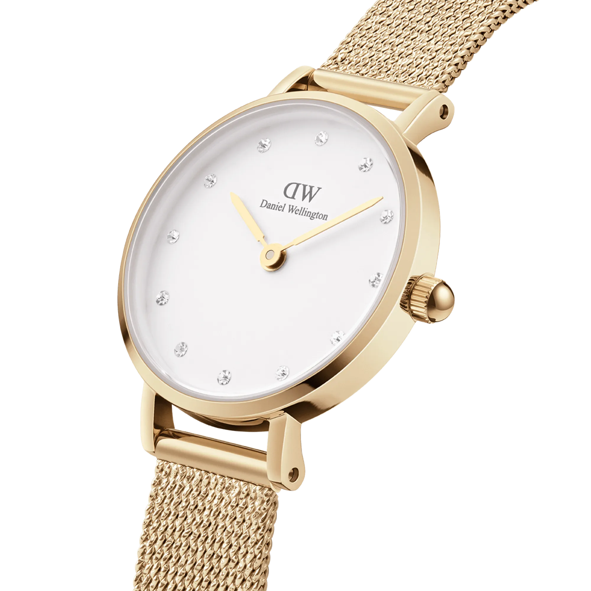 Daniel Wellington Petite 28mm Pressed Evergold Lumine White Watch DW00100604