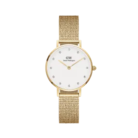 Daniel Wellington Petite 28mm Pressed Evergold Lumine White Watch DW00100604