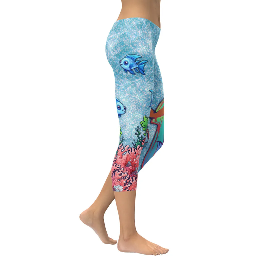 Darker Skin Mermaid Capris