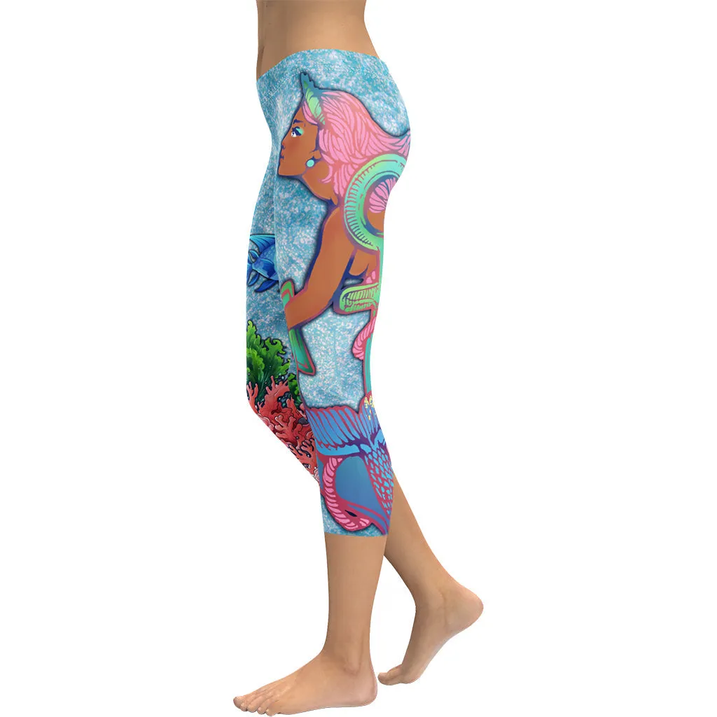 Darker Skin Mermaid Capris