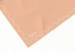 Emilia Washed Apricot Silk Cotton Scarf - 54x54cm