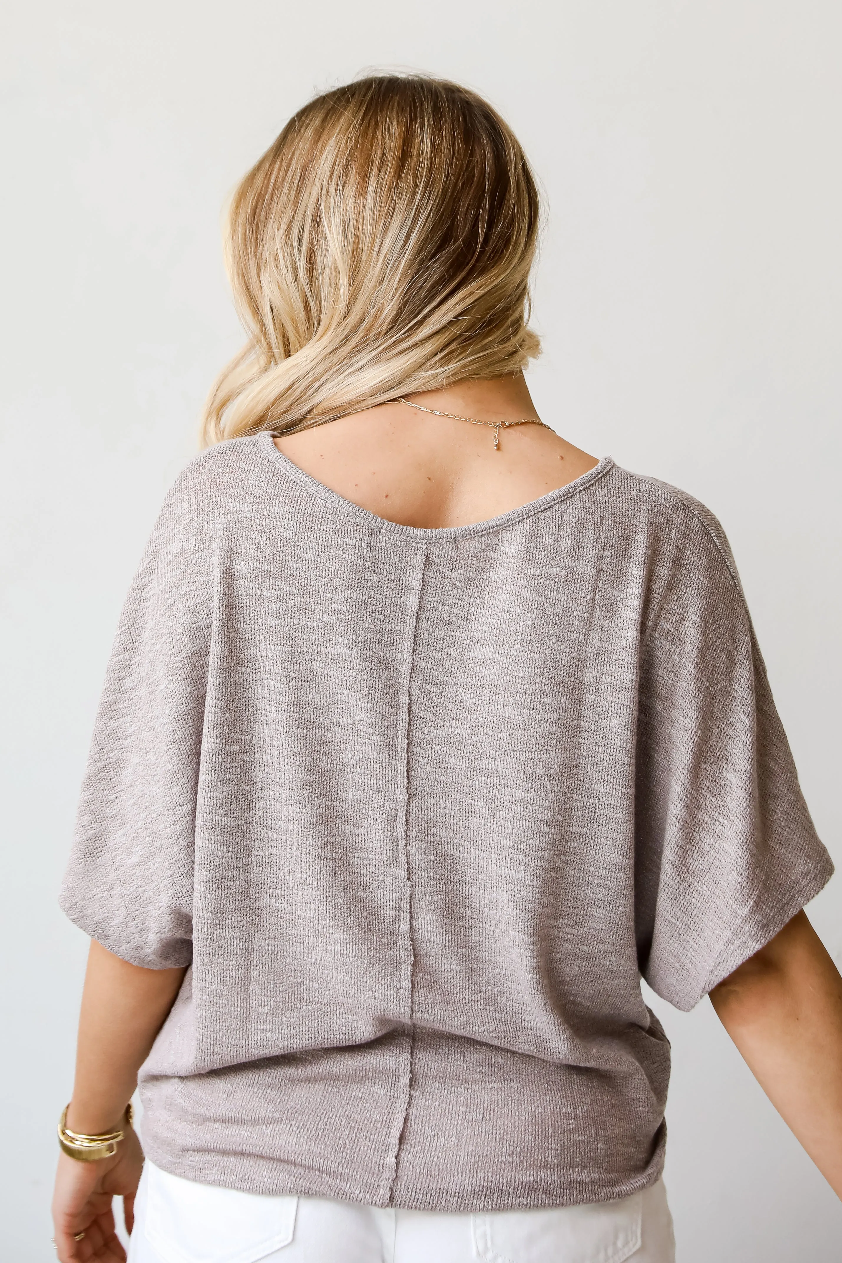 FINAL SALE - Delaney Dusty Lavender Knit Tee - DU DEAL