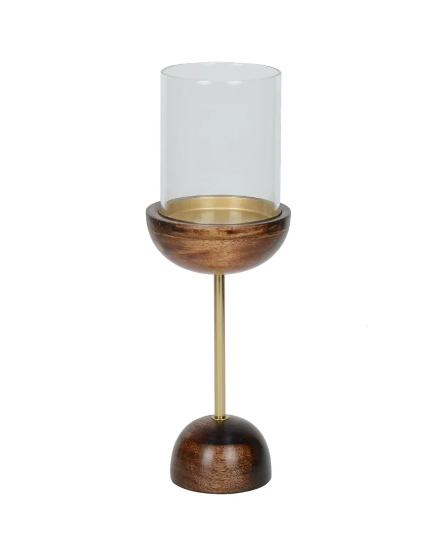 Flicker Fount Wooden Candle Holder | 5 x 5 x 14 inches