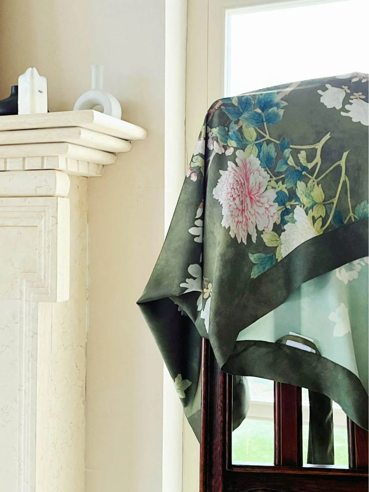 Floral Olive Kimono Robe