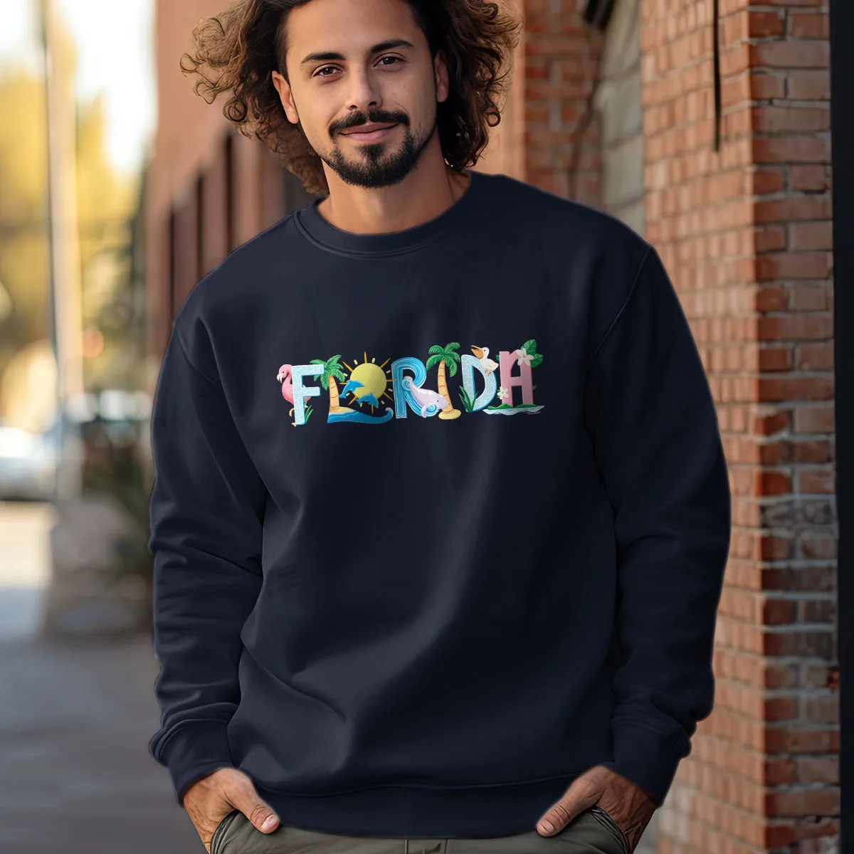 Florida Whimsical Animals Sweatshirt Adult Unisex S-XXL