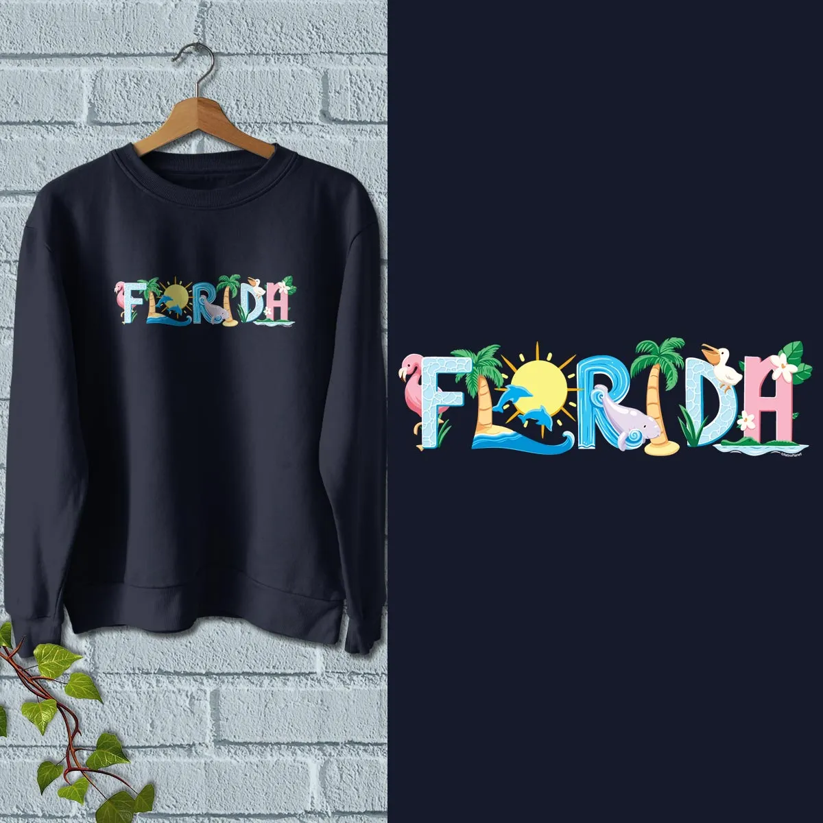 Florida Whimsical Animals Sweatshirt Adult Unisex S-XXL