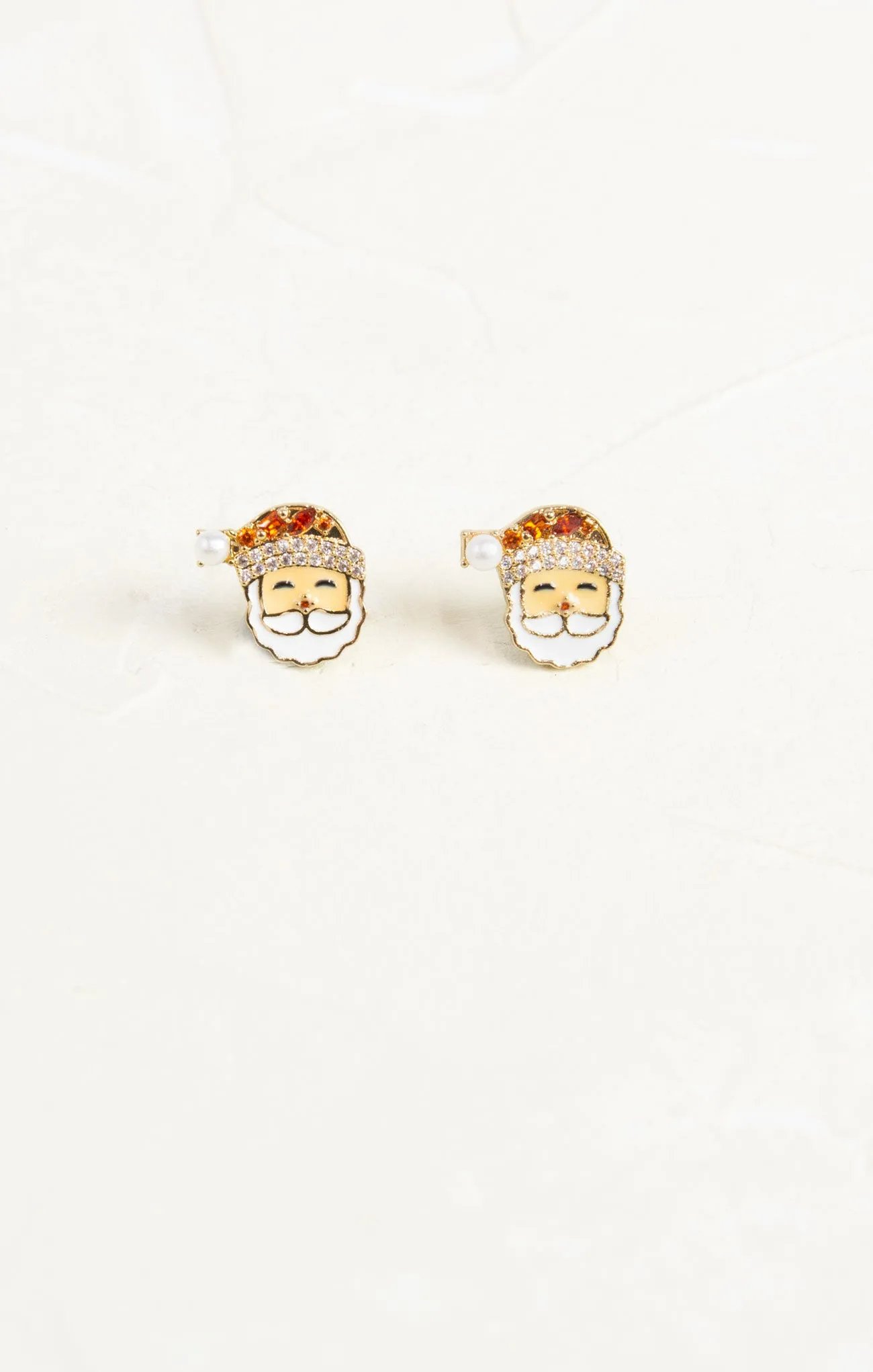 Glitzy Santa Studs