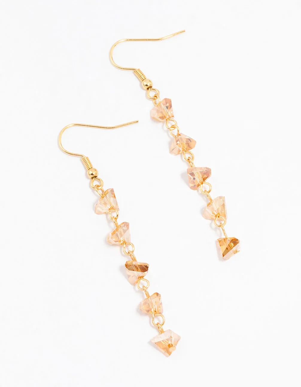 Gold Strand Drop Earrings