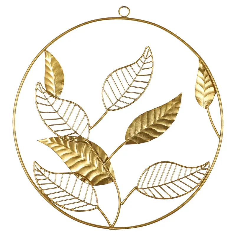 Golden Mango Leaves Wall Decor | Gold | Set of 3 | 15 x 15 inches