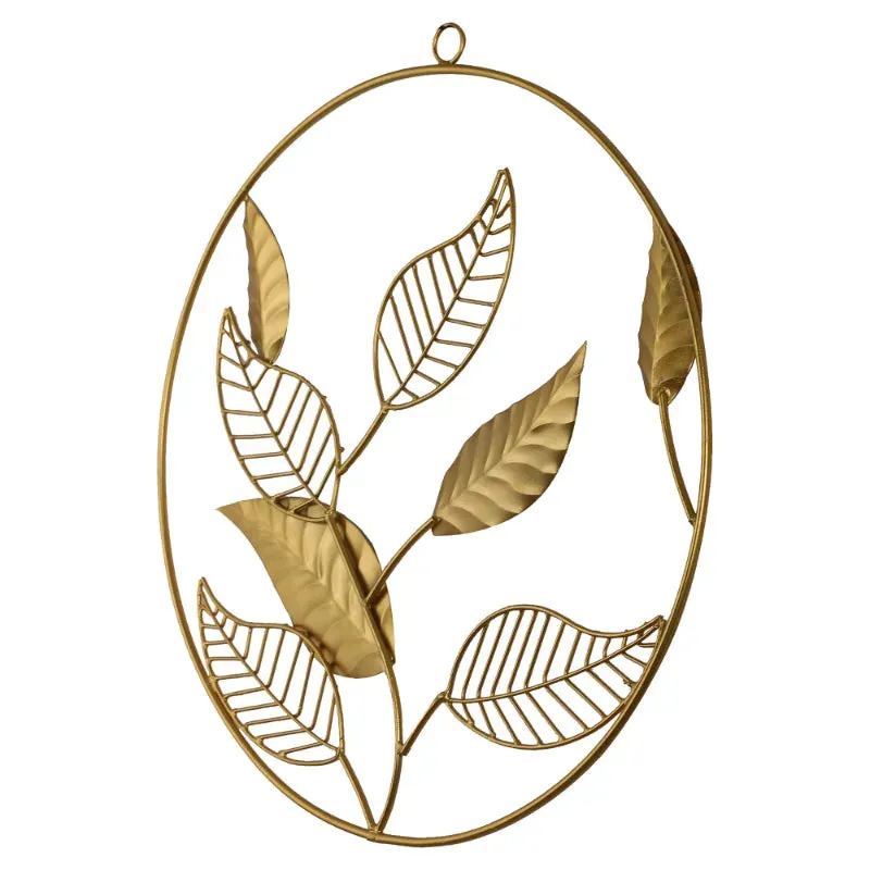 Golden Mango Leaves Wall Decor | Gold | Set of 3 | 15 x 15 inches