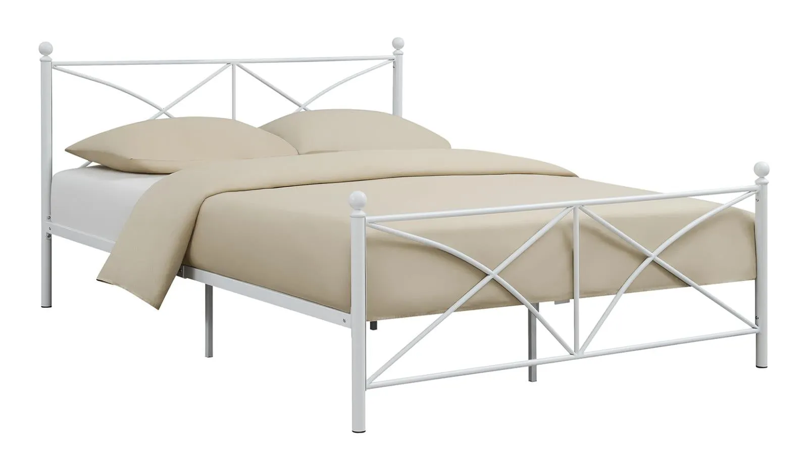 Hart Queen Platform Bed White - Contemporary Style