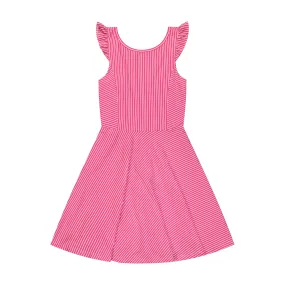 Hayden Dress Fuschia Pink Stripe