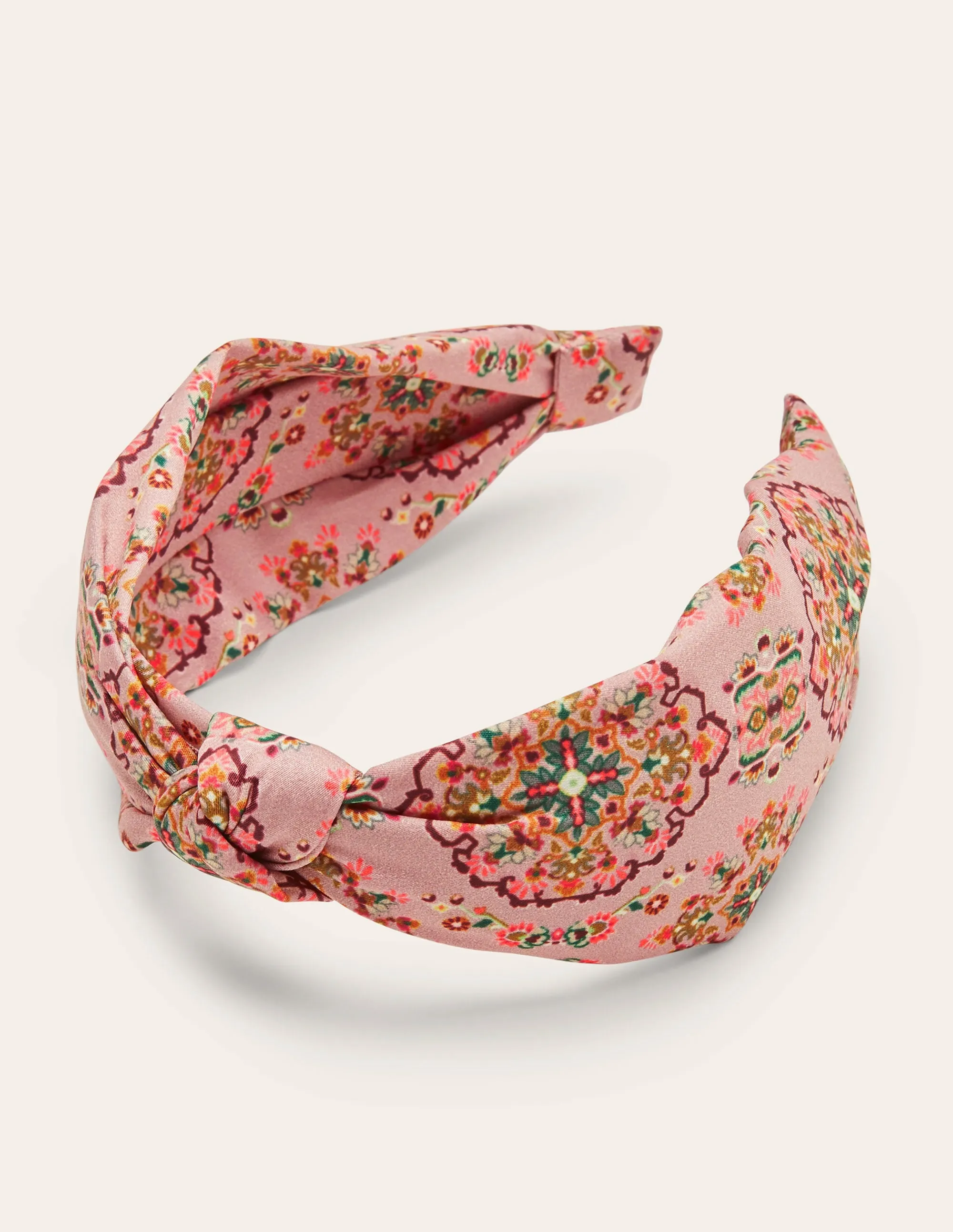 Knotted Headband-Old Rose, Intricate Tapestry