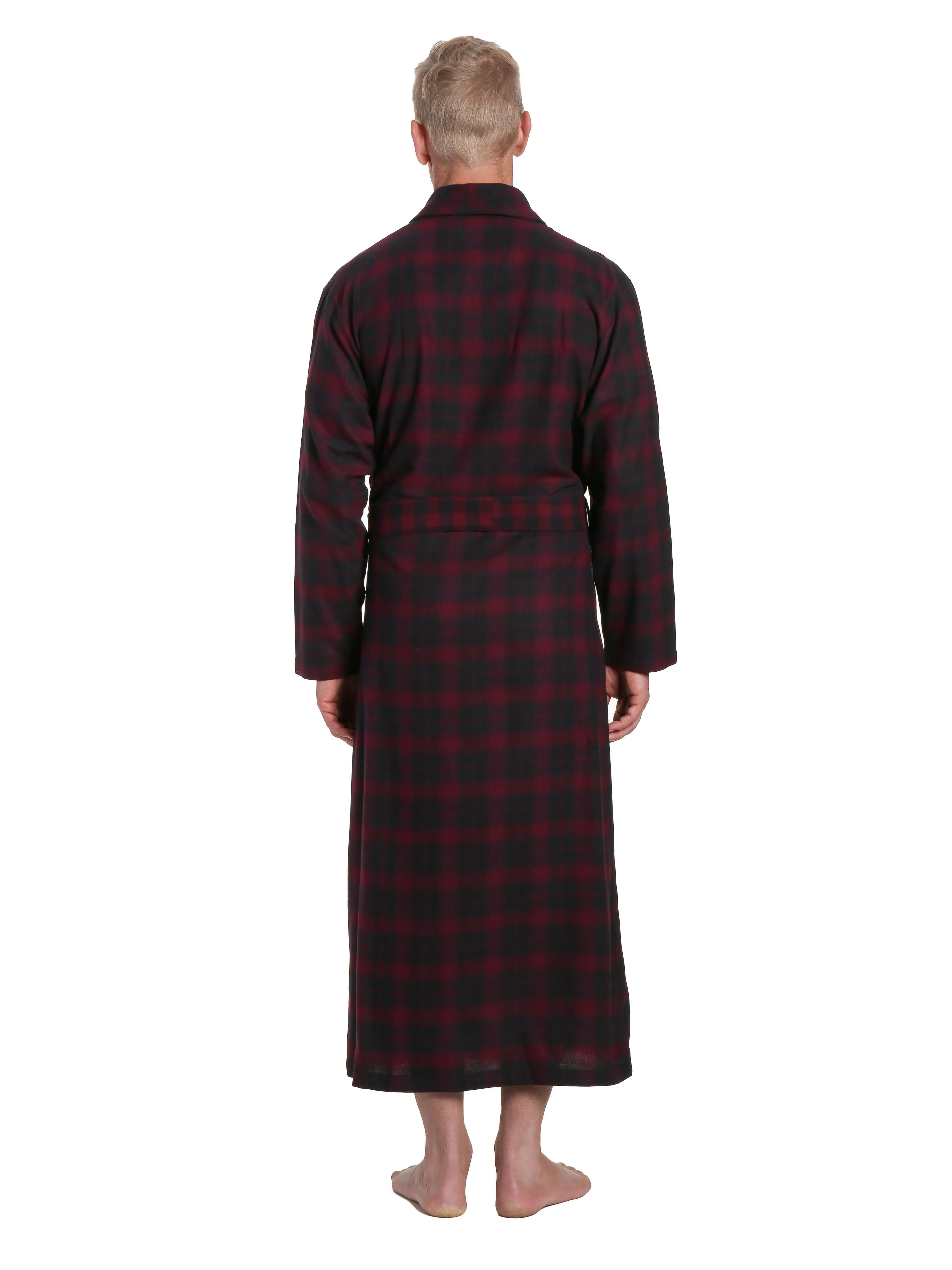 Men's 100% Cotton Flannel Long Robe