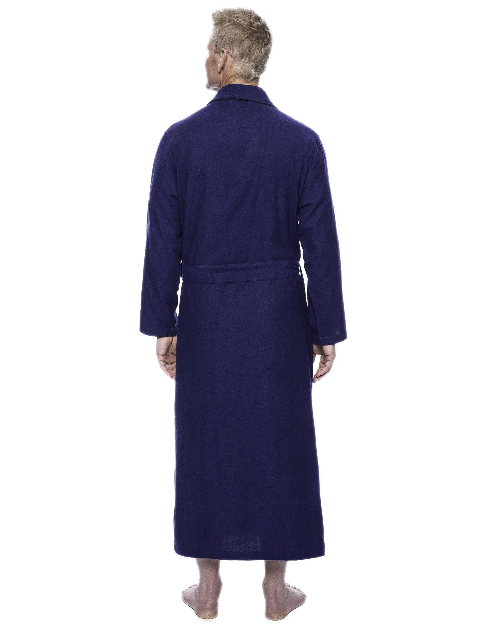 Men's 100% Cotton Flannel Long Robe