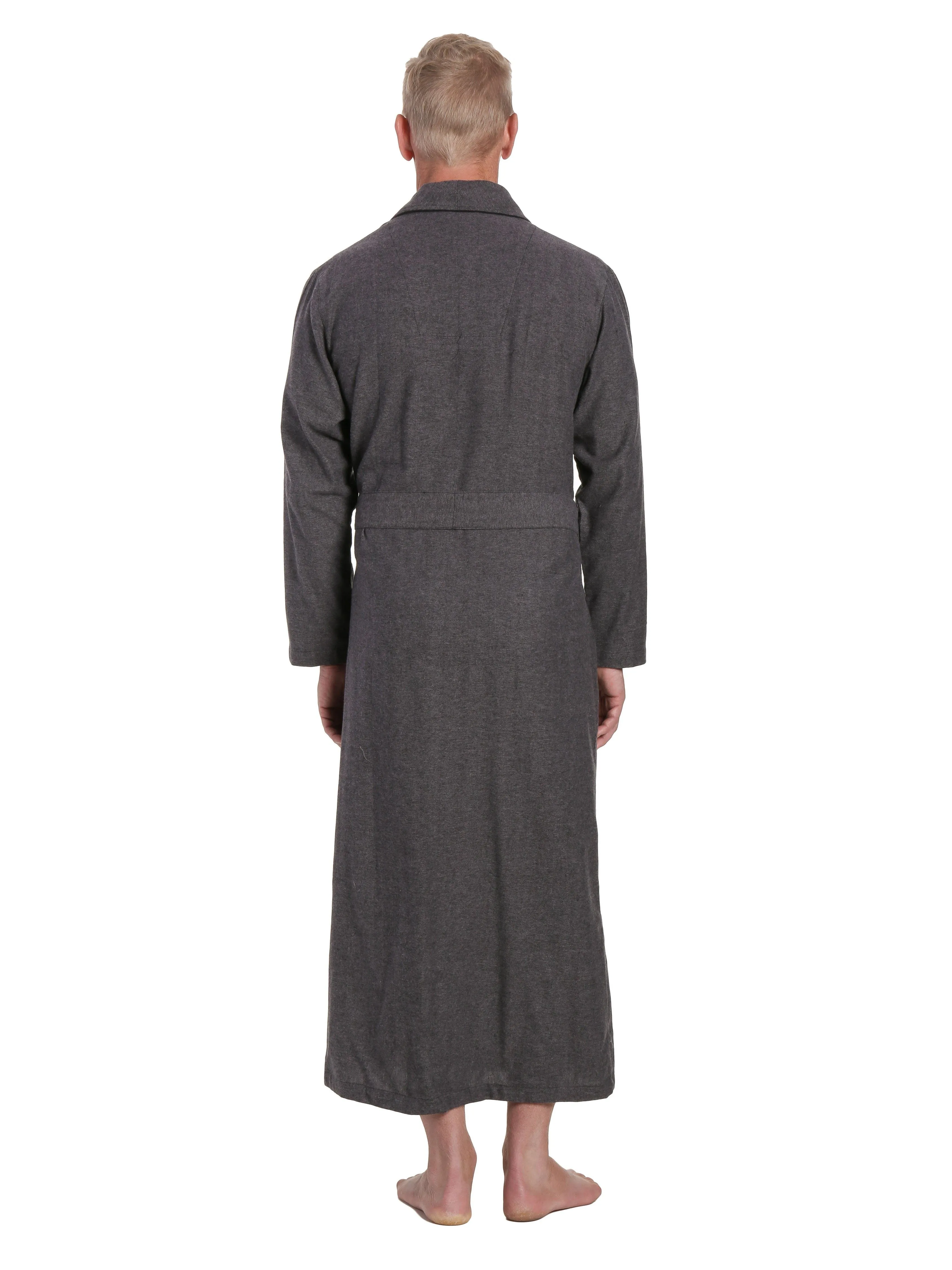 Men's 100% Cotton Flannel Long Robe