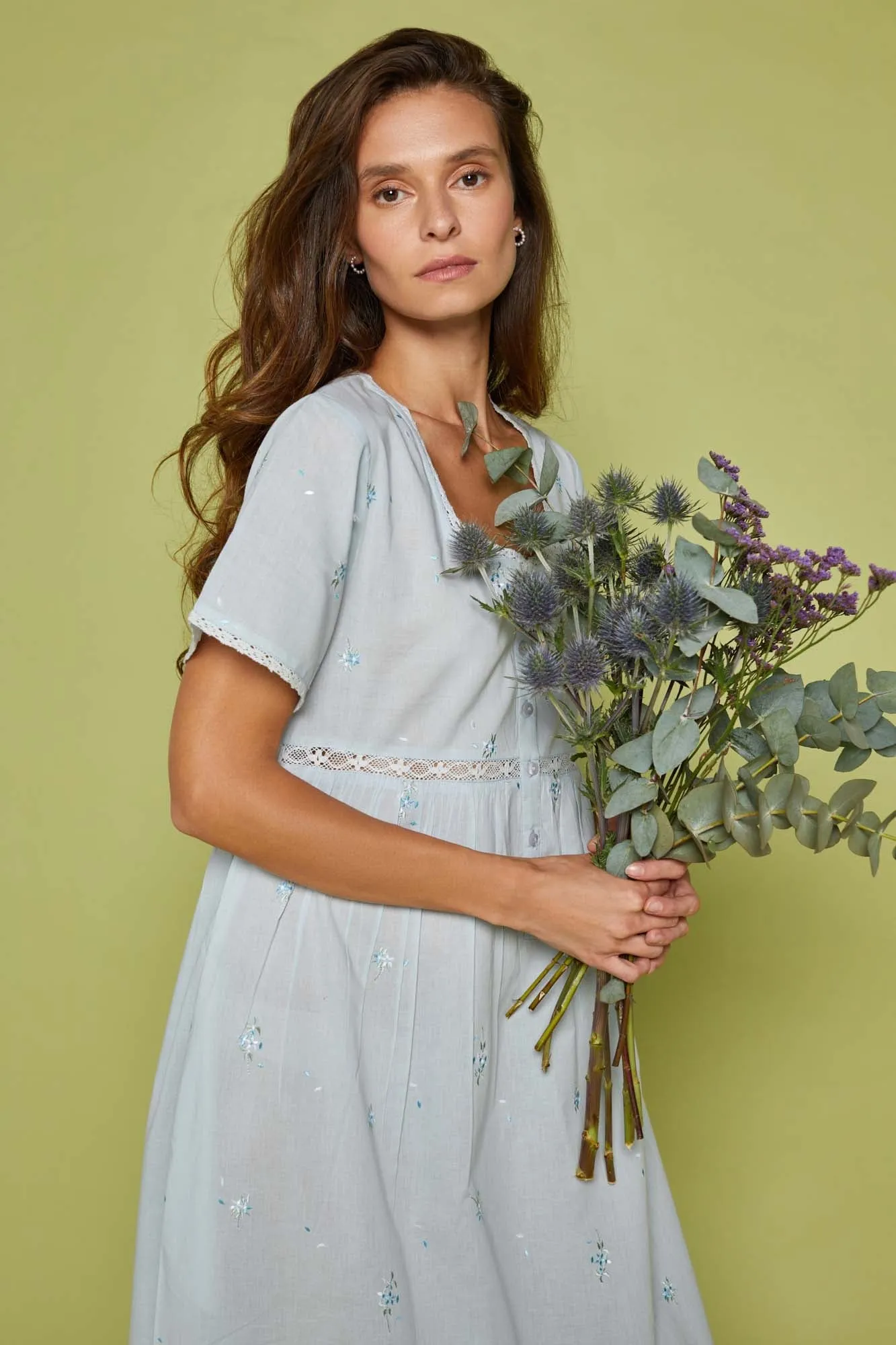 Nightdress Gardenia Blue