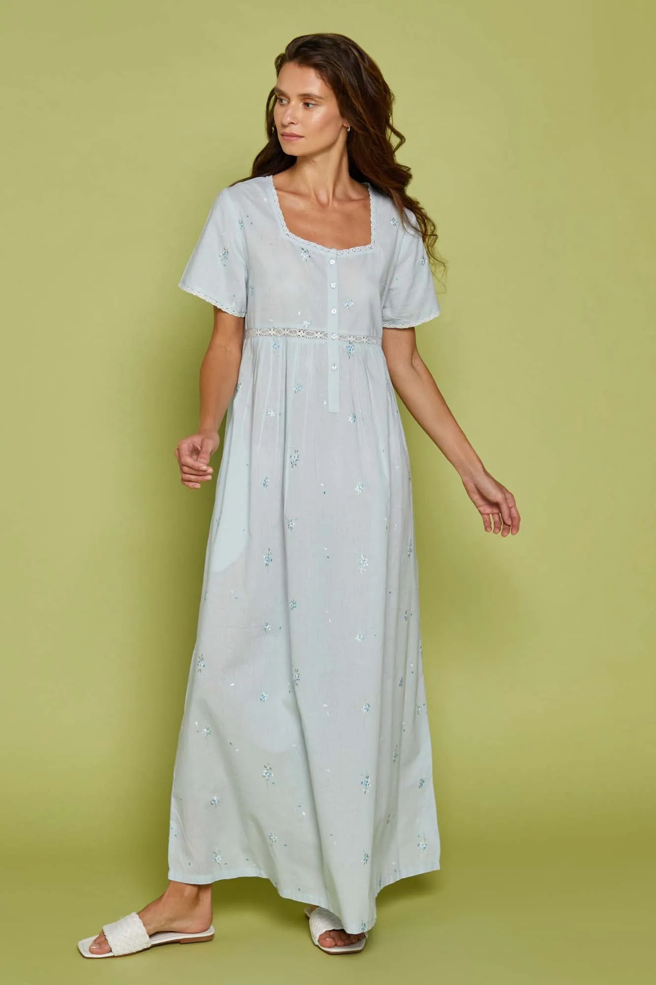 Nightdress Gardenia Blue