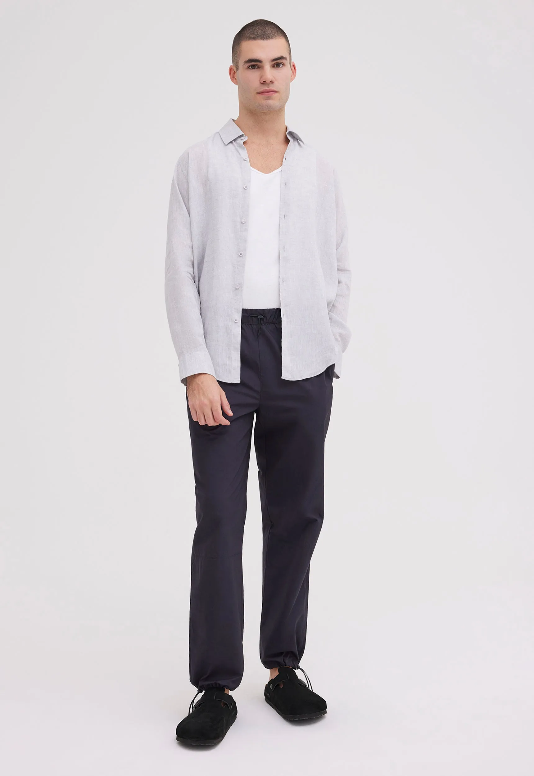 Peck Linen Shirt - Nimbus Grey