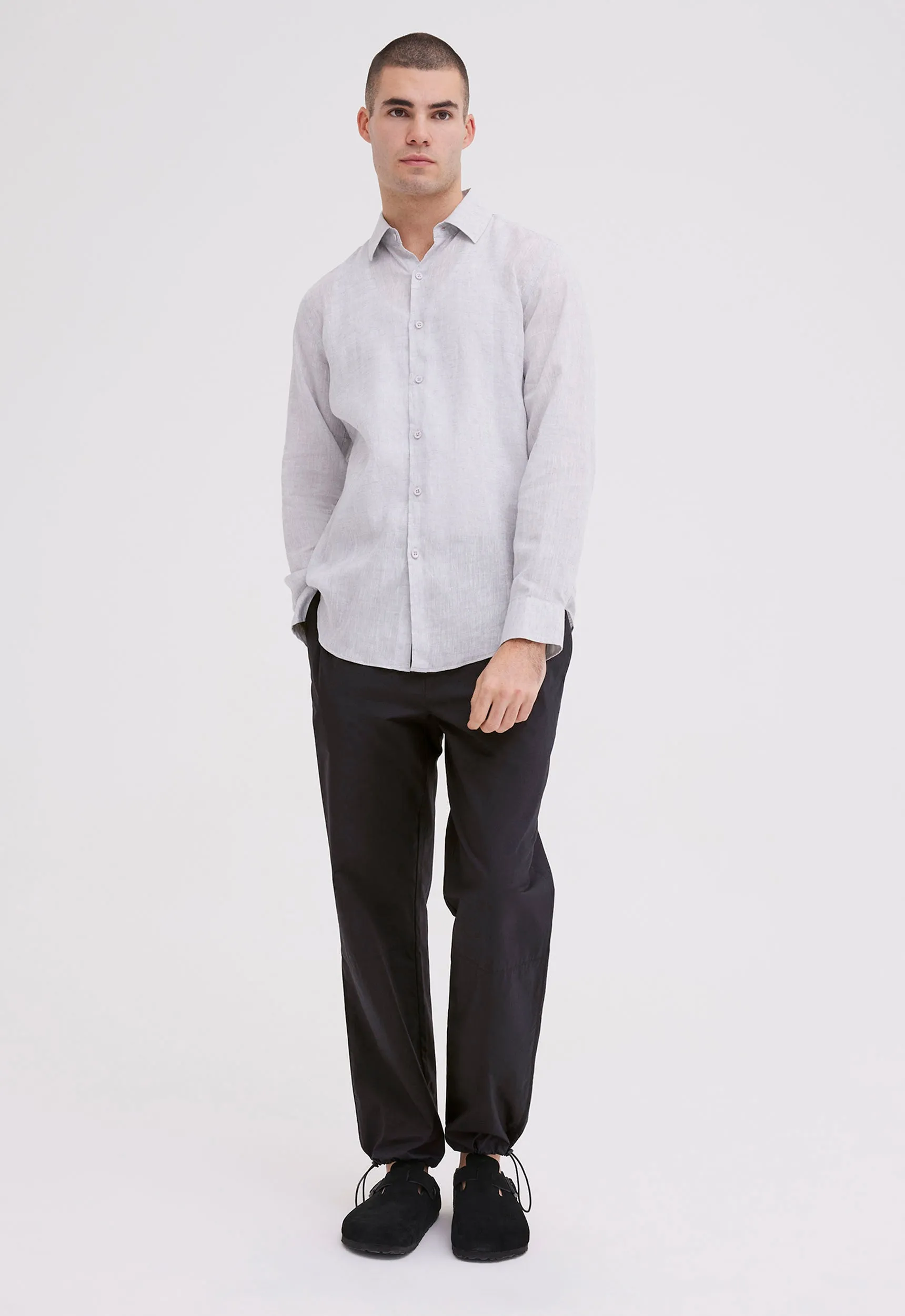 Peck Linen Shirt - Nimbus Grey