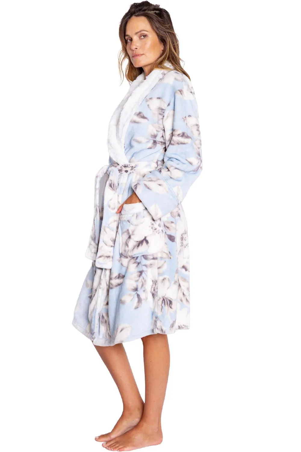 PJ Salvage Luxe Plush Robe RELPR-BLUE FROST