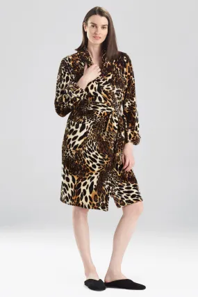 Plush Leopard Cozy Robe