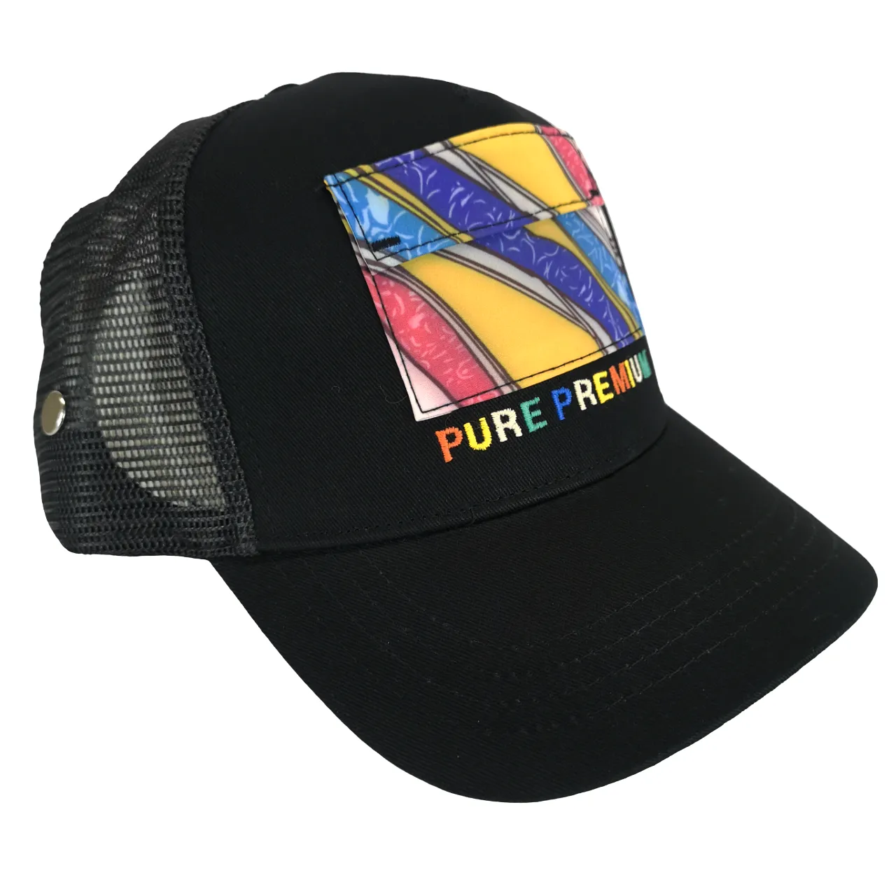 Pure Premium Multi Colored Vincint Black Cap