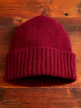 "King Jammy" Wool Beanie in Bordeaux