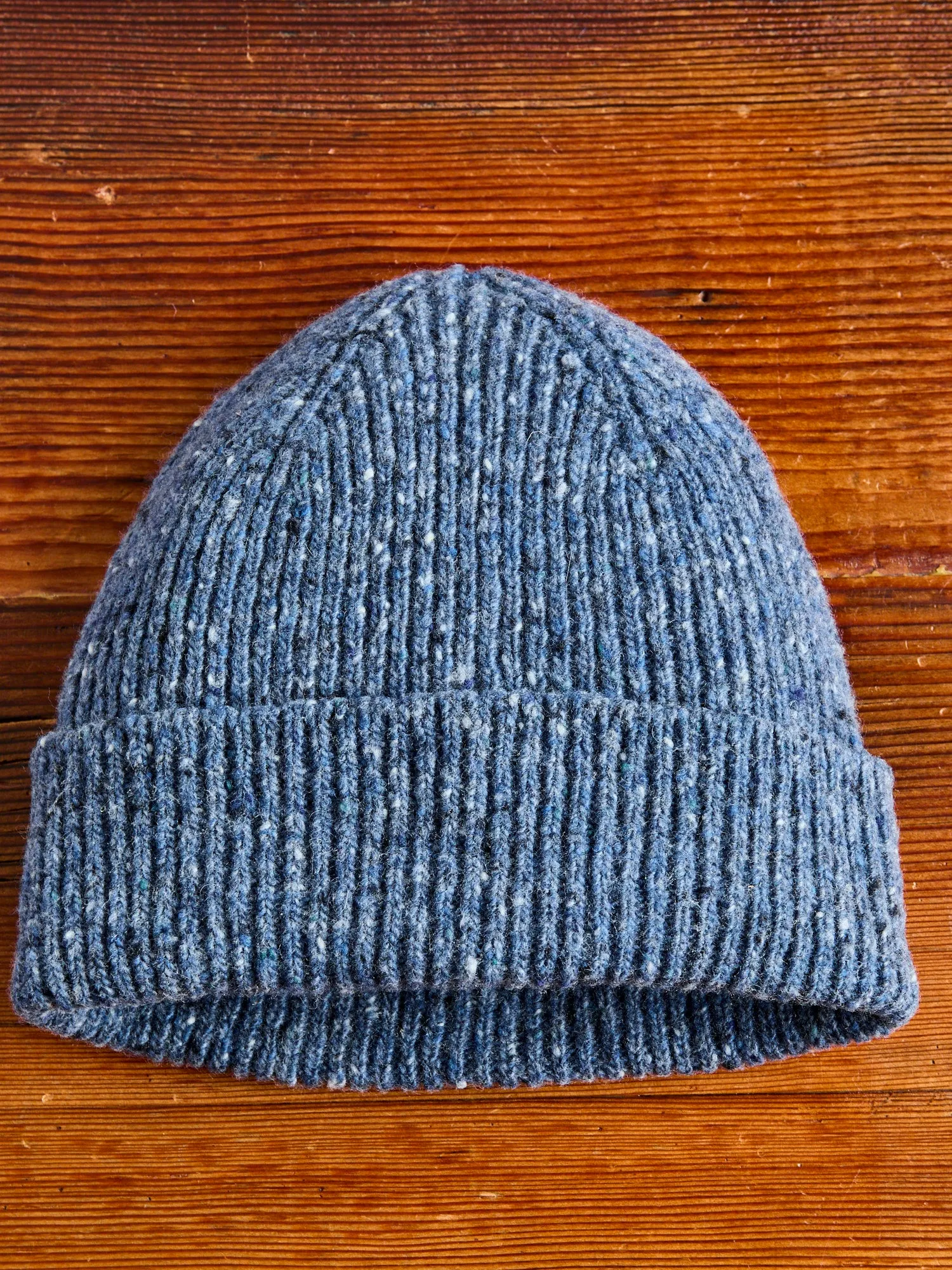 "Out of the Blue" Wool Beanie in Blue Lover